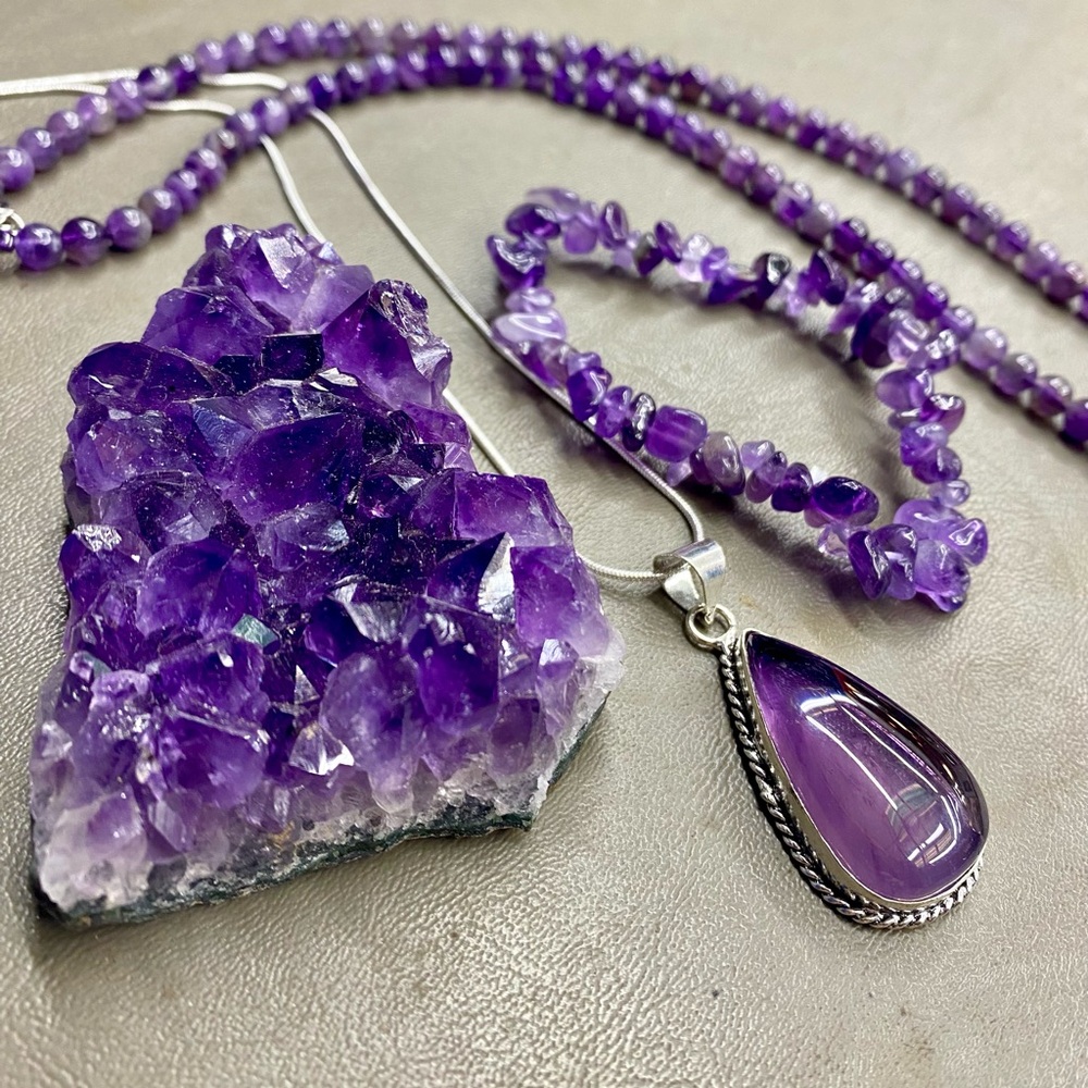 Amethyst jewelry set